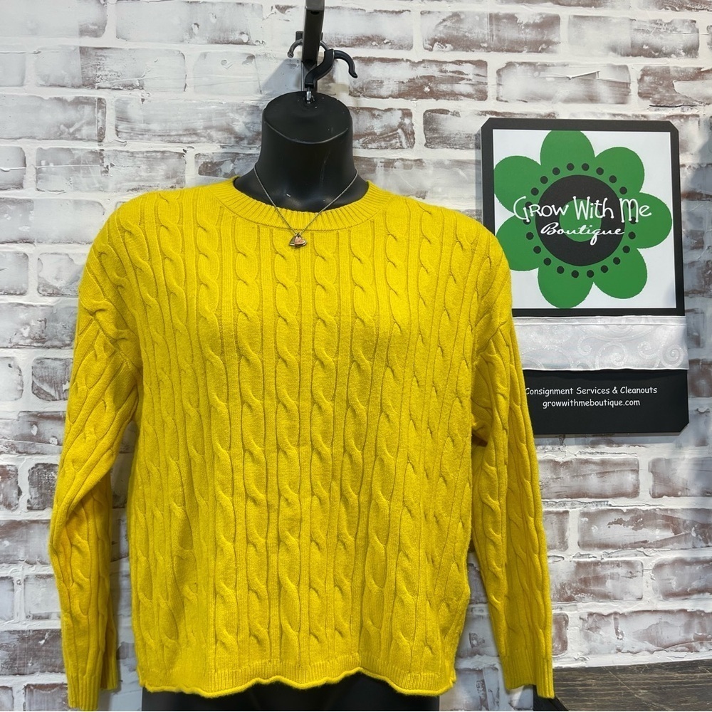 Calvin Klein Jeans Bright Yellow Crewneck Sweater